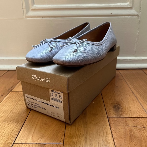 Madewell | The Adelle Ballet Flat in Lizard Embossed Leather - Picture 2 of 8